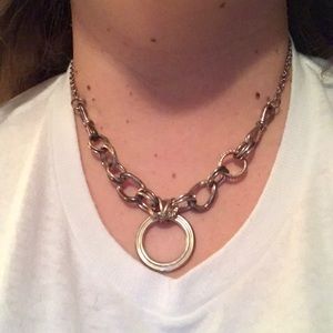 Tan Circle Chain Necklace